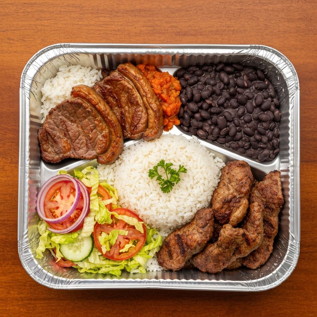 Marmitex Pequena Com Churrasco